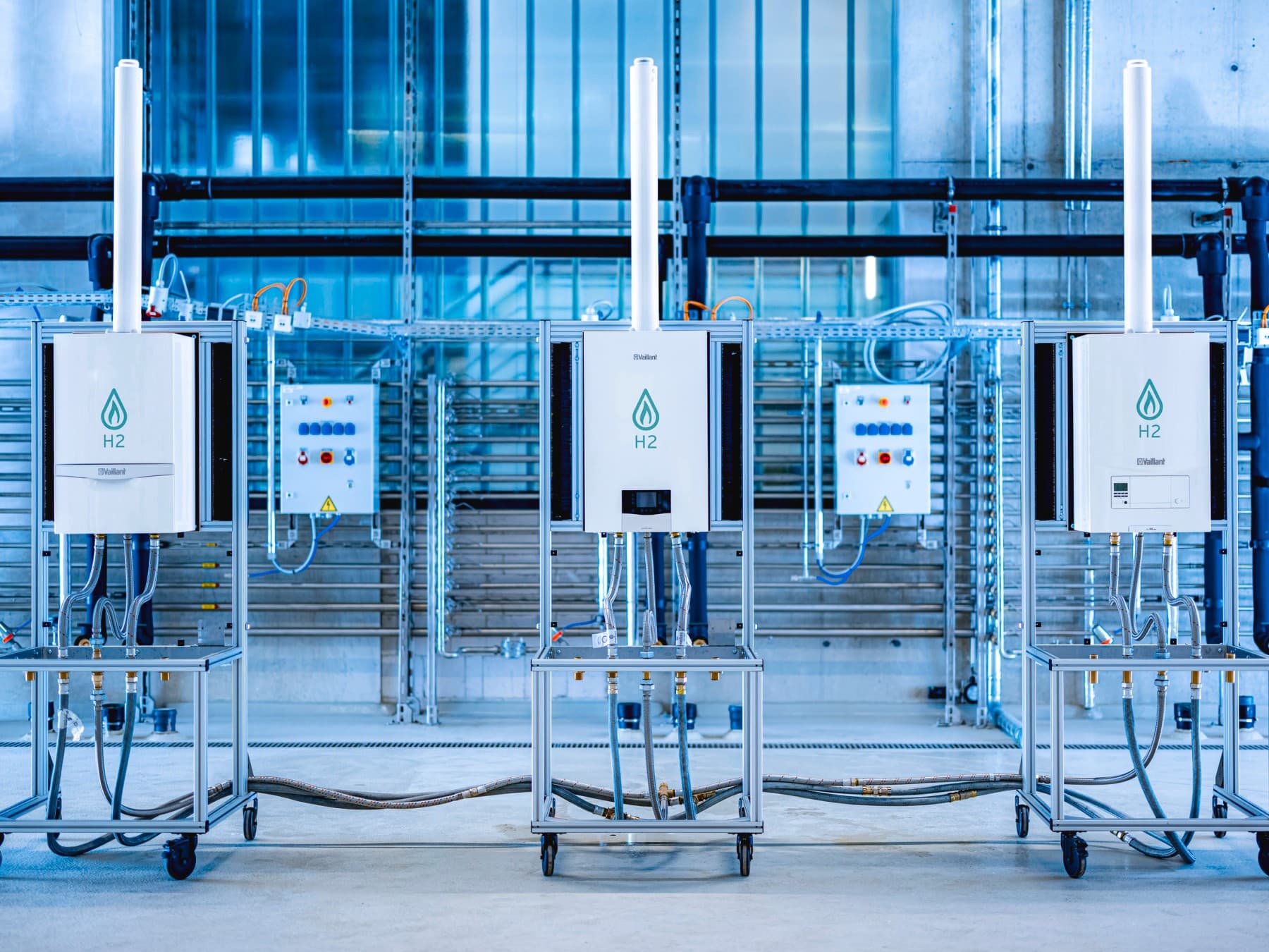 Waterstofklare Vaillant-ketels in een testlaboratorium