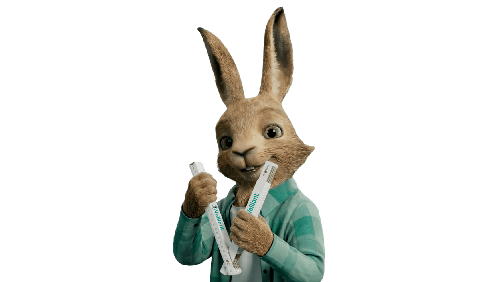 Installateur die een gereedschap op zijn hand balanceert