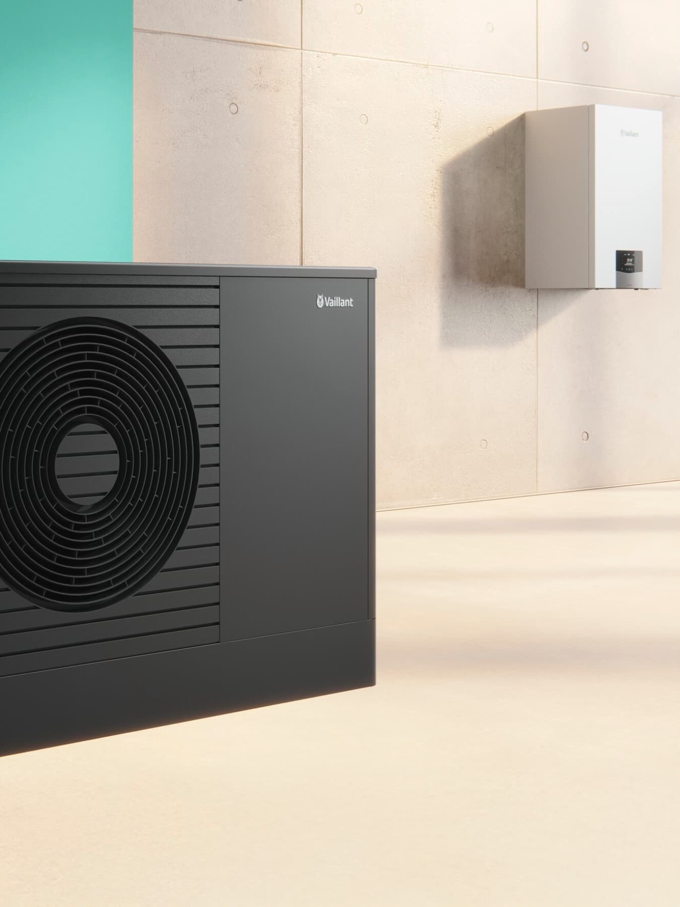 aroTHERM pro in hybride opstelling met een ecoTEC plus