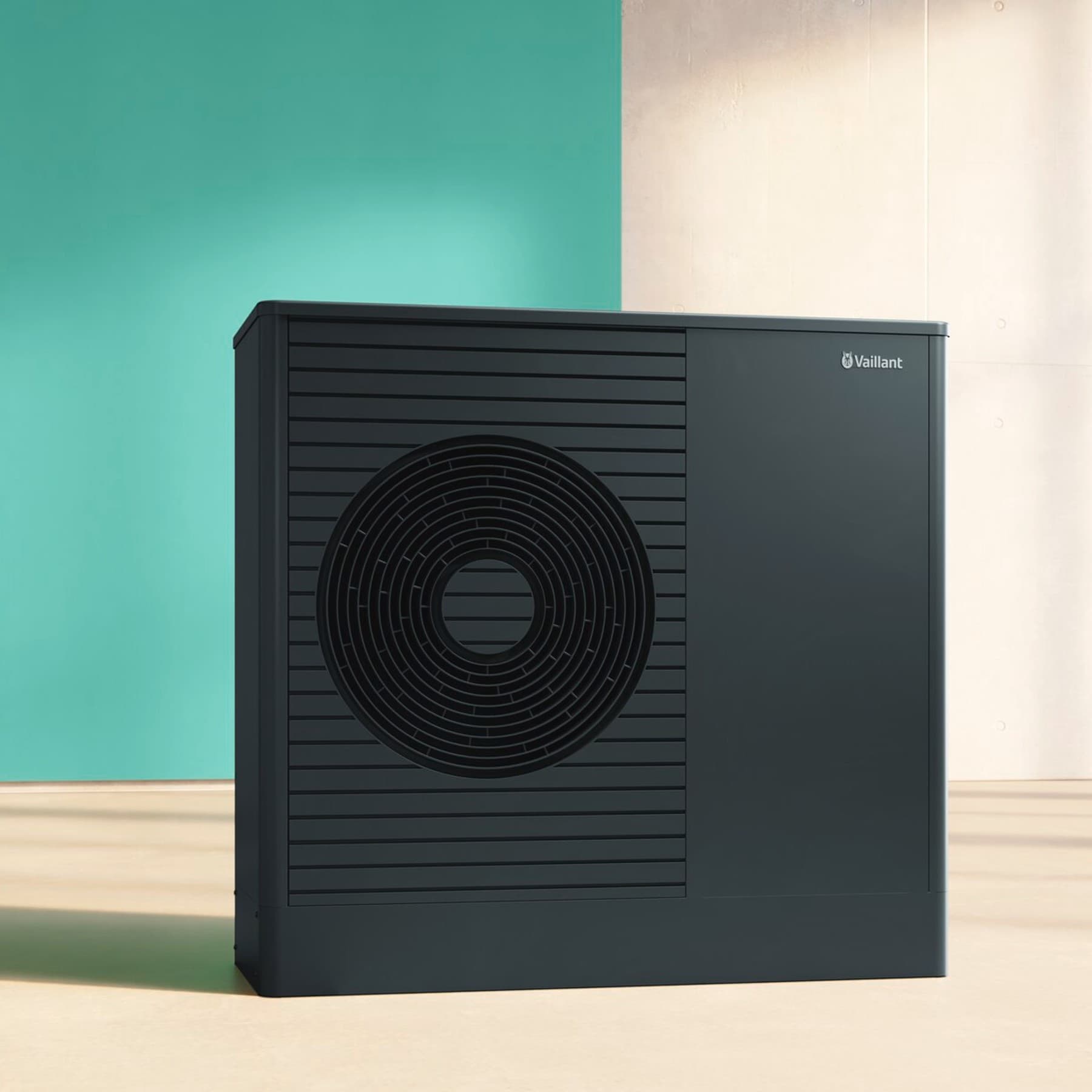 Warmtepomp voor een groene muur