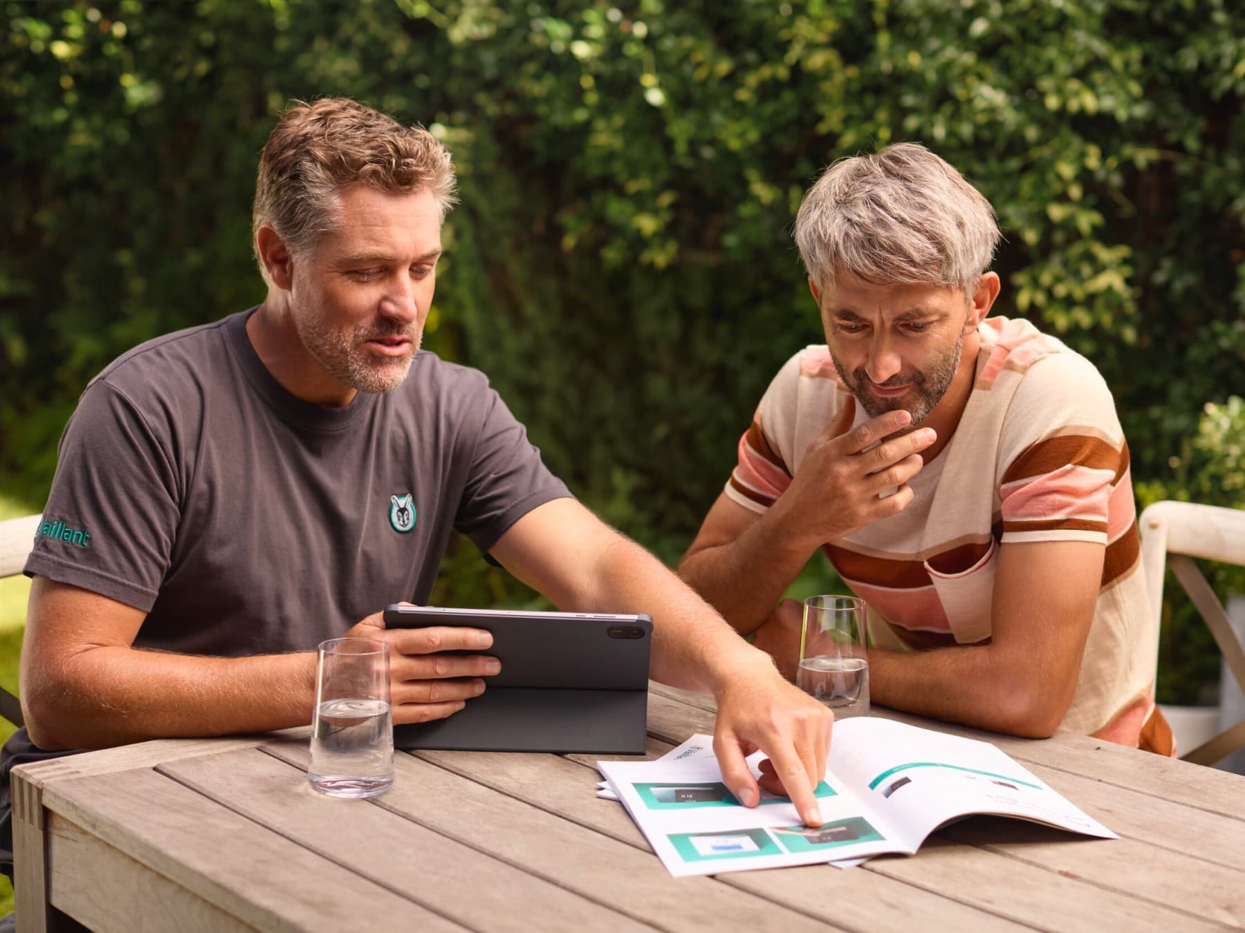 Vaillant-expert en huiseigenaar in gesprek