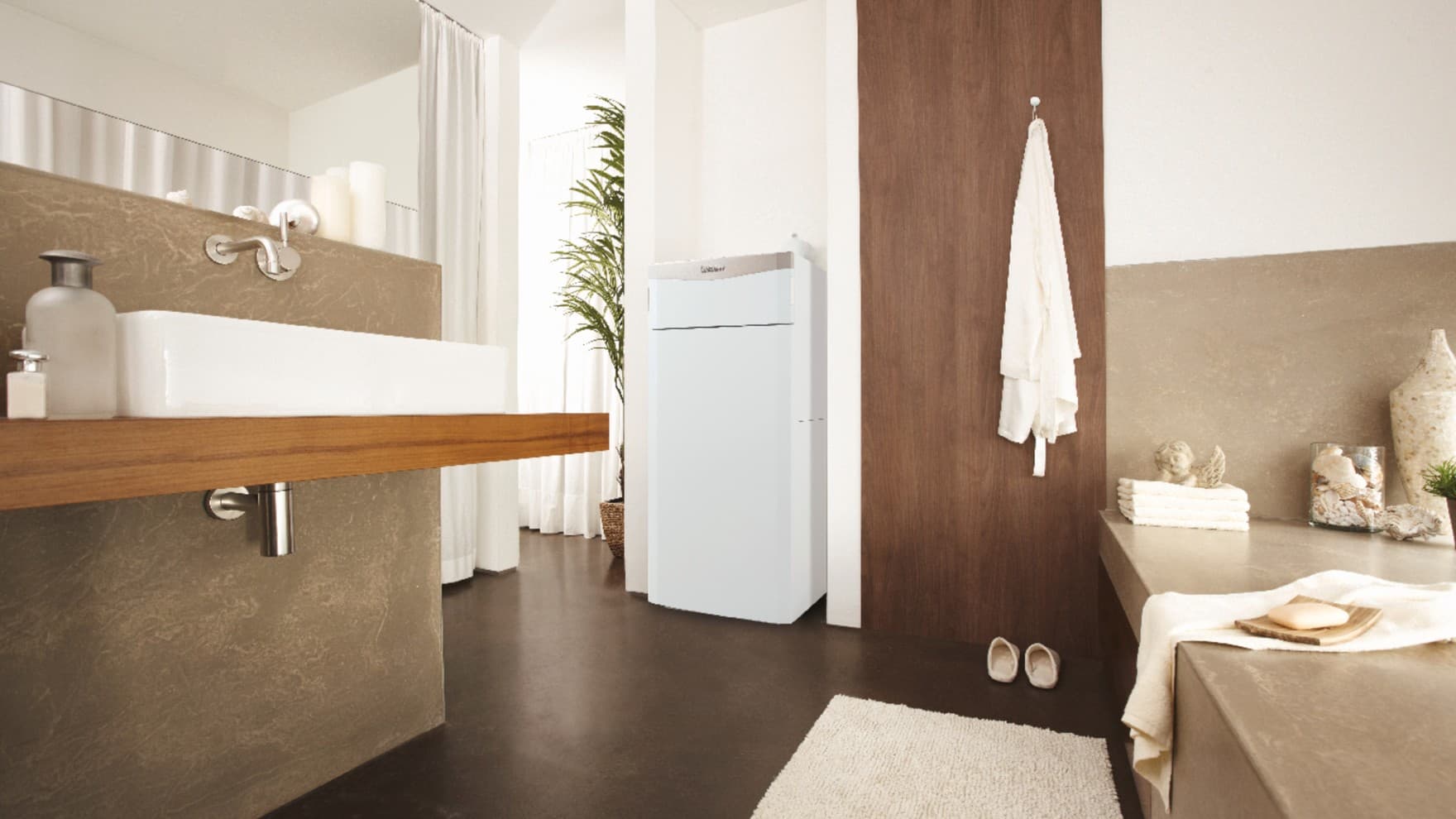 ecoCOMPACT in een badkamer