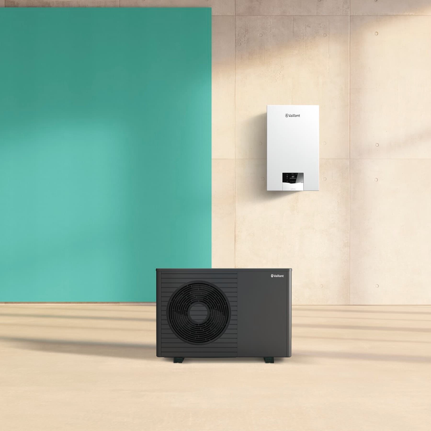 Hybride systeem met de aroTHERM plus warmtepomp en ecoTEC plus gascondensatieketel