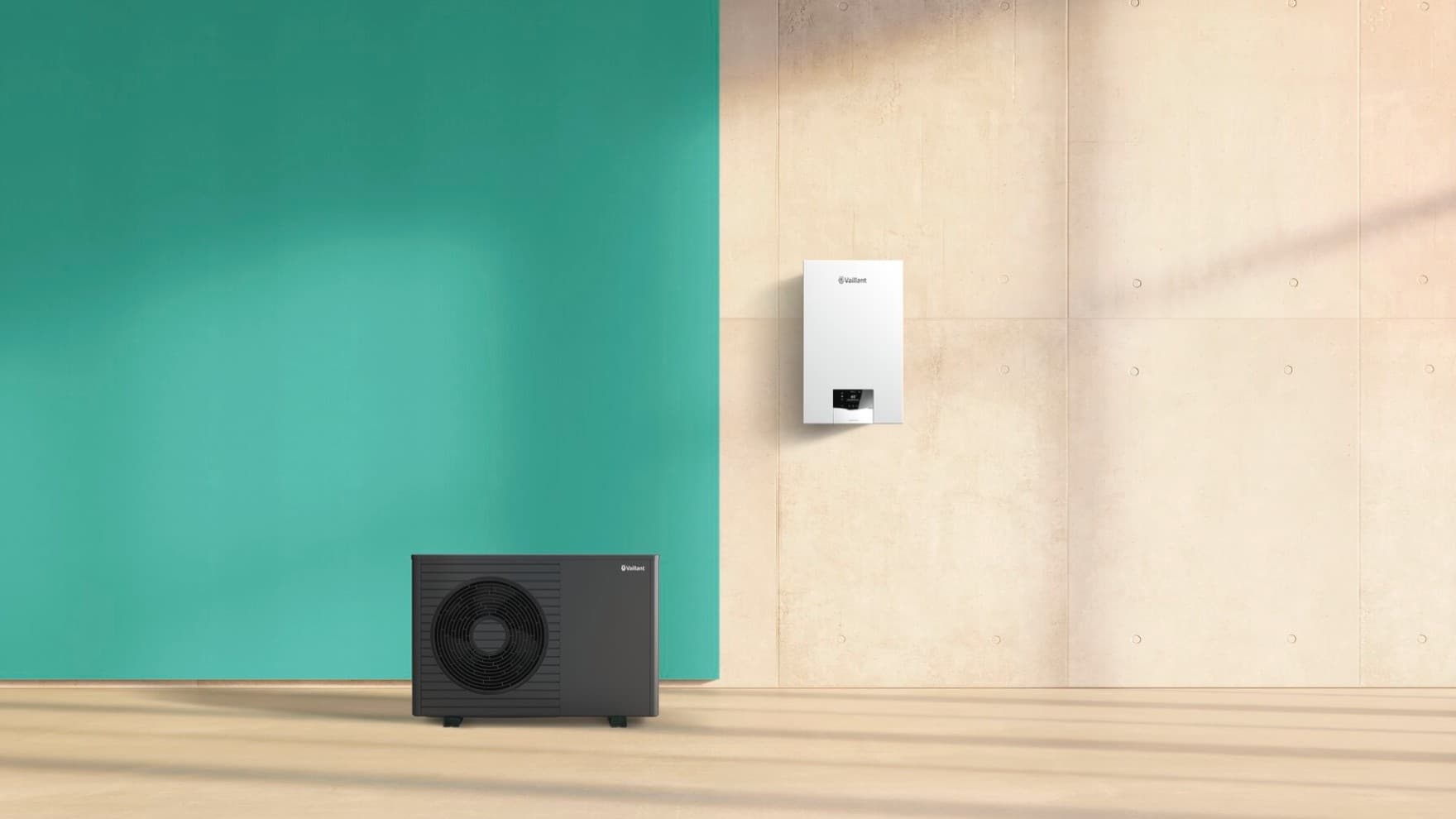 ecoTEC plus cv-ketel met een aroTHERM plus warmtepomp van Vaillant
