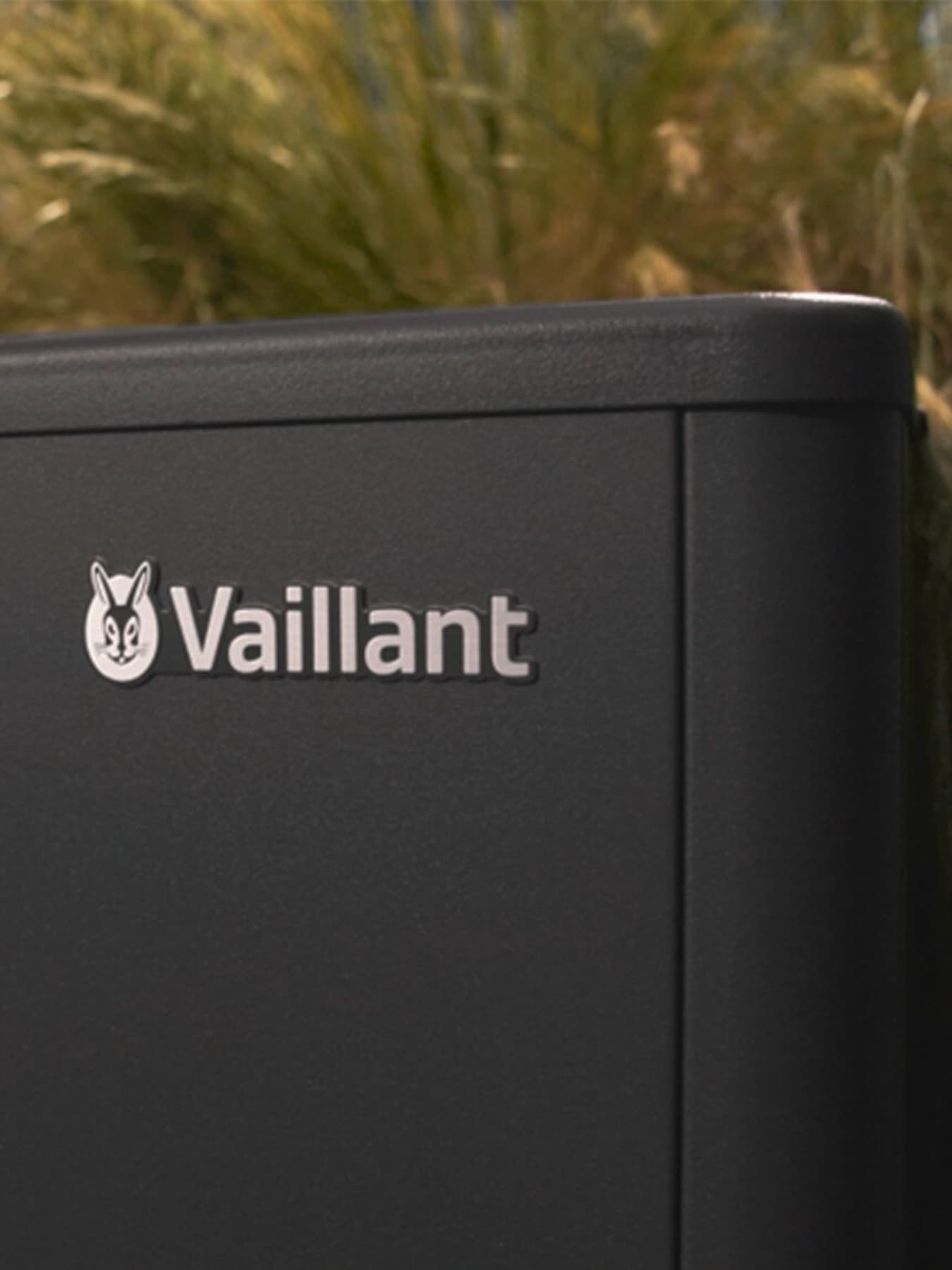 Close up van een Vaillant aroTHERM pro