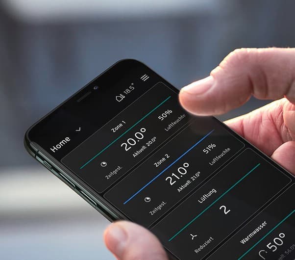 myVaillant app op een telefoon