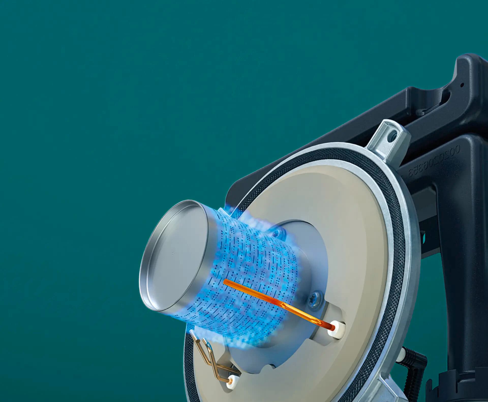 Technische close-up vanuit de binnenkant van een ketel