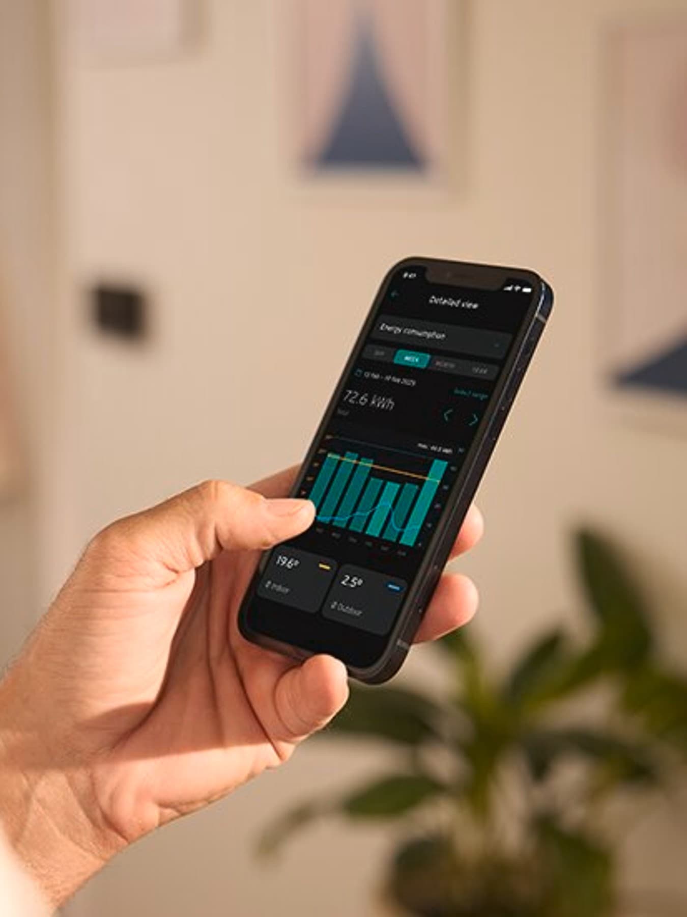 myVaillant applicatie op een telefoon