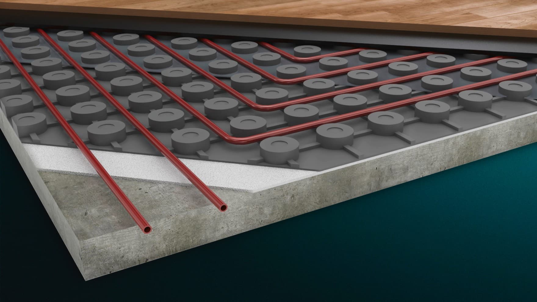 droog systeem voor vloerverwarming