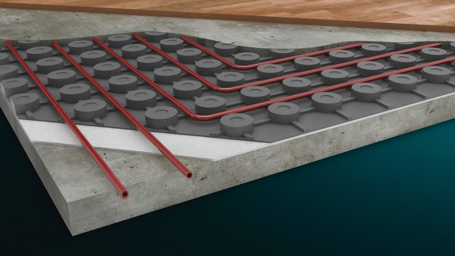 Vloerverwarming nat systeem