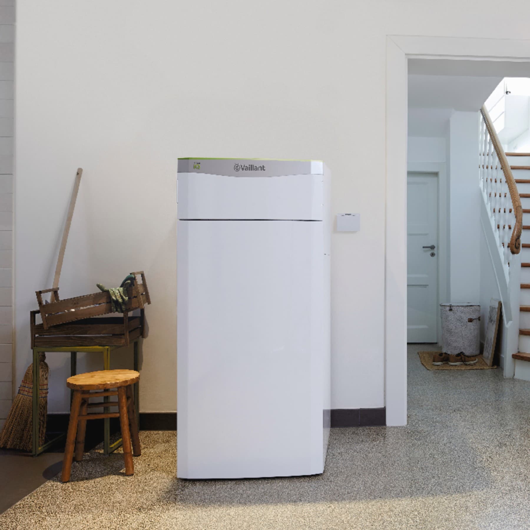 Een waterbronwarmtepomp in close-up