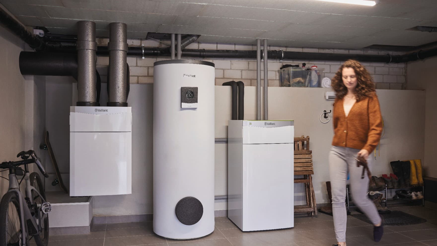 Warmtepompsysteem in een bijkeuken