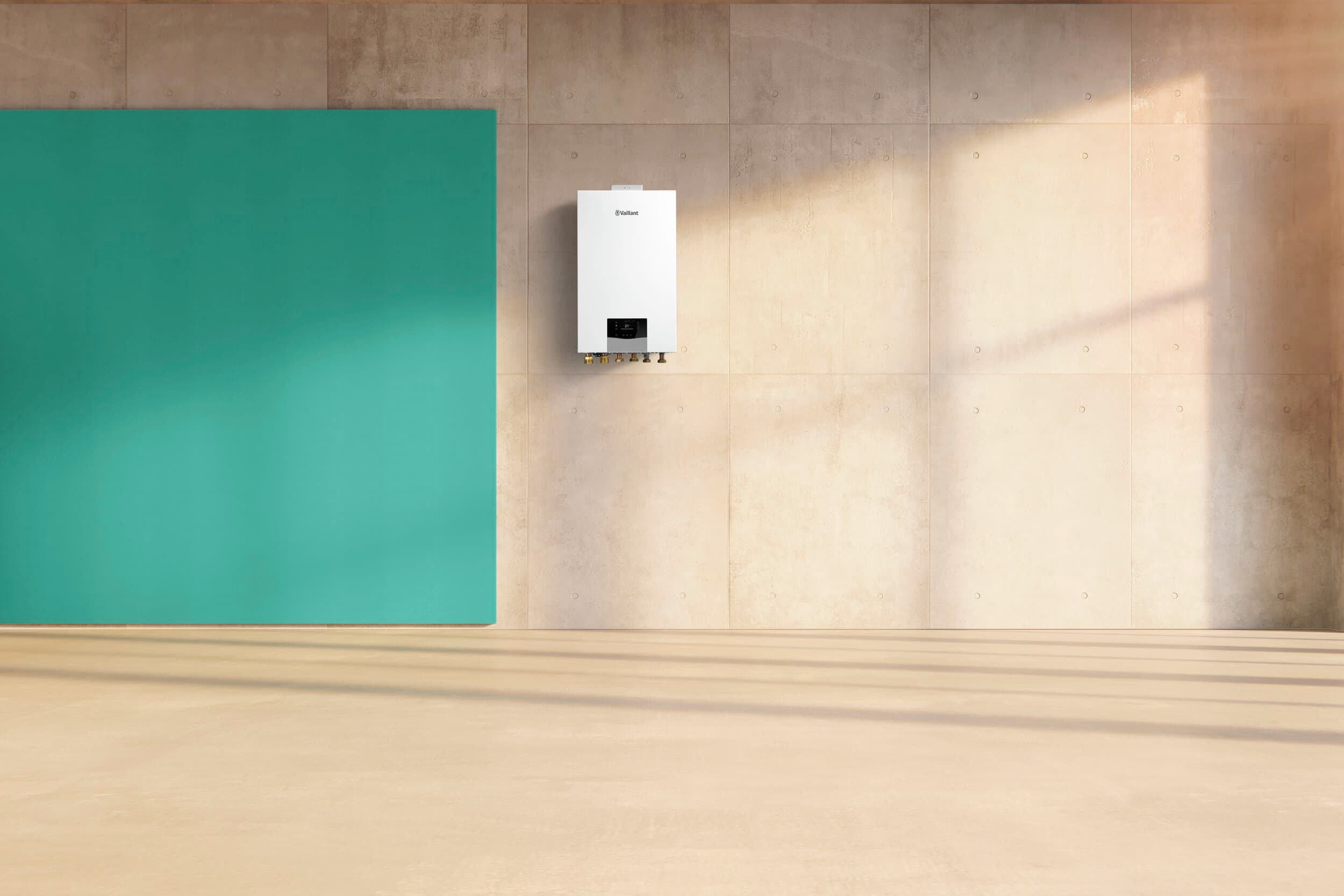 hydraulisch station hangend aan de muur