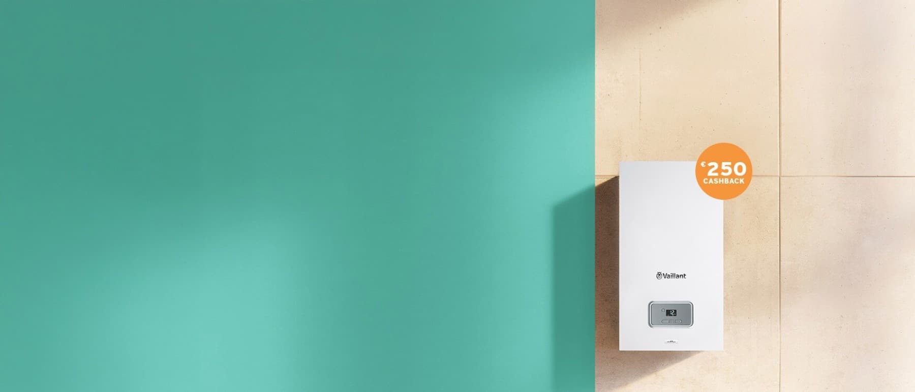 Cv-ketel van Vaillant met een cashback