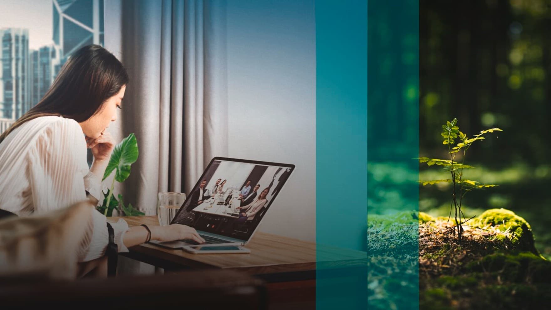 Vrouw die op een laptop werkt