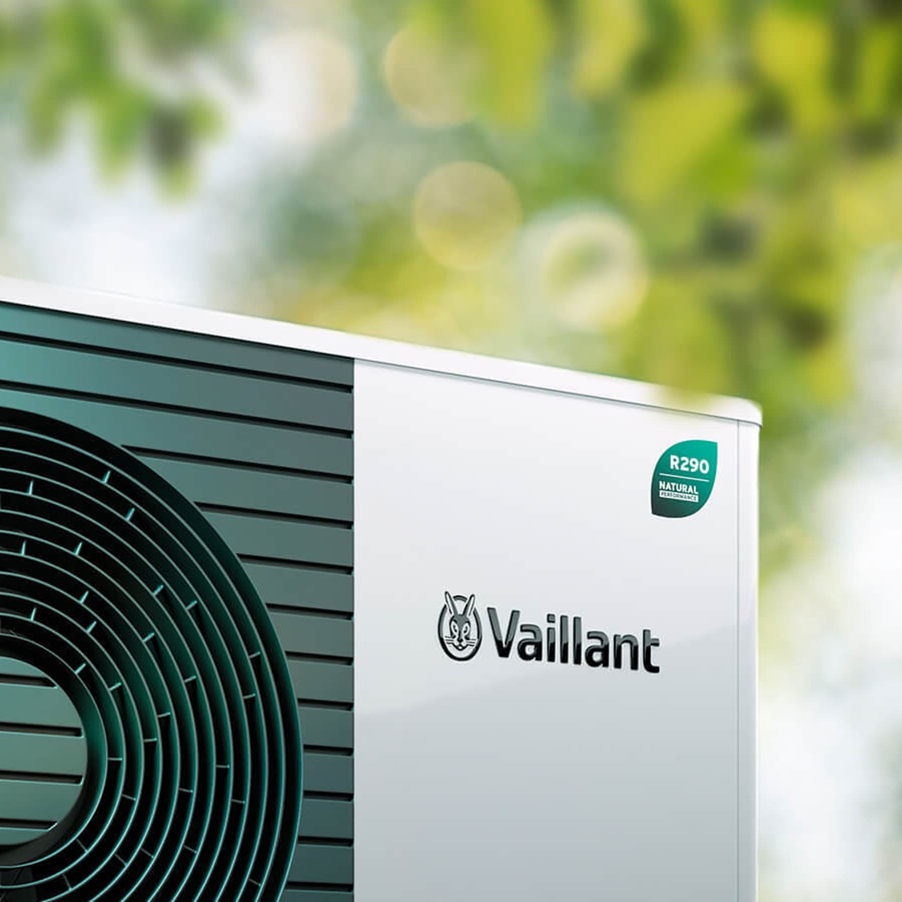 Een warmtepomp met een R290-label