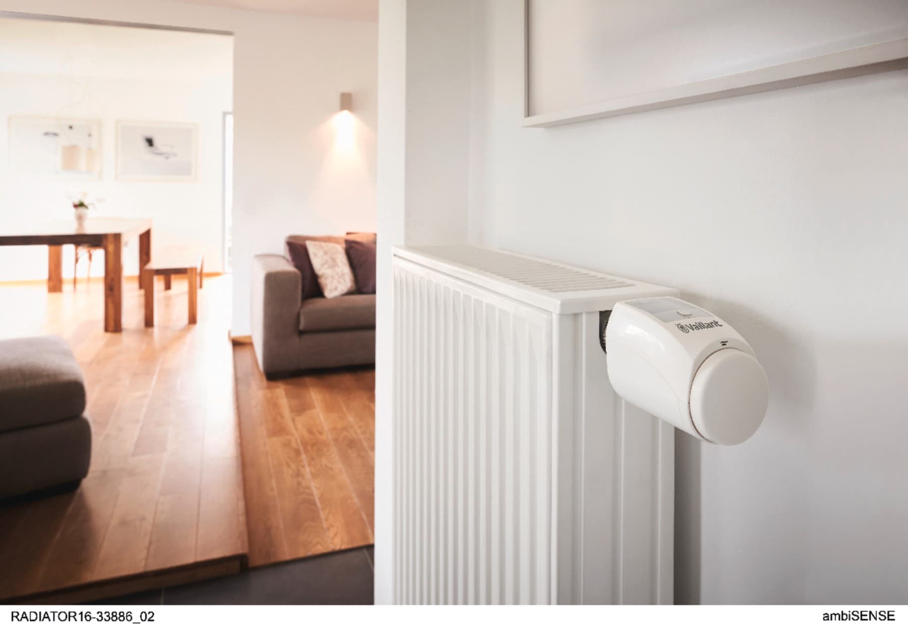 Radiator in een flat in close-up