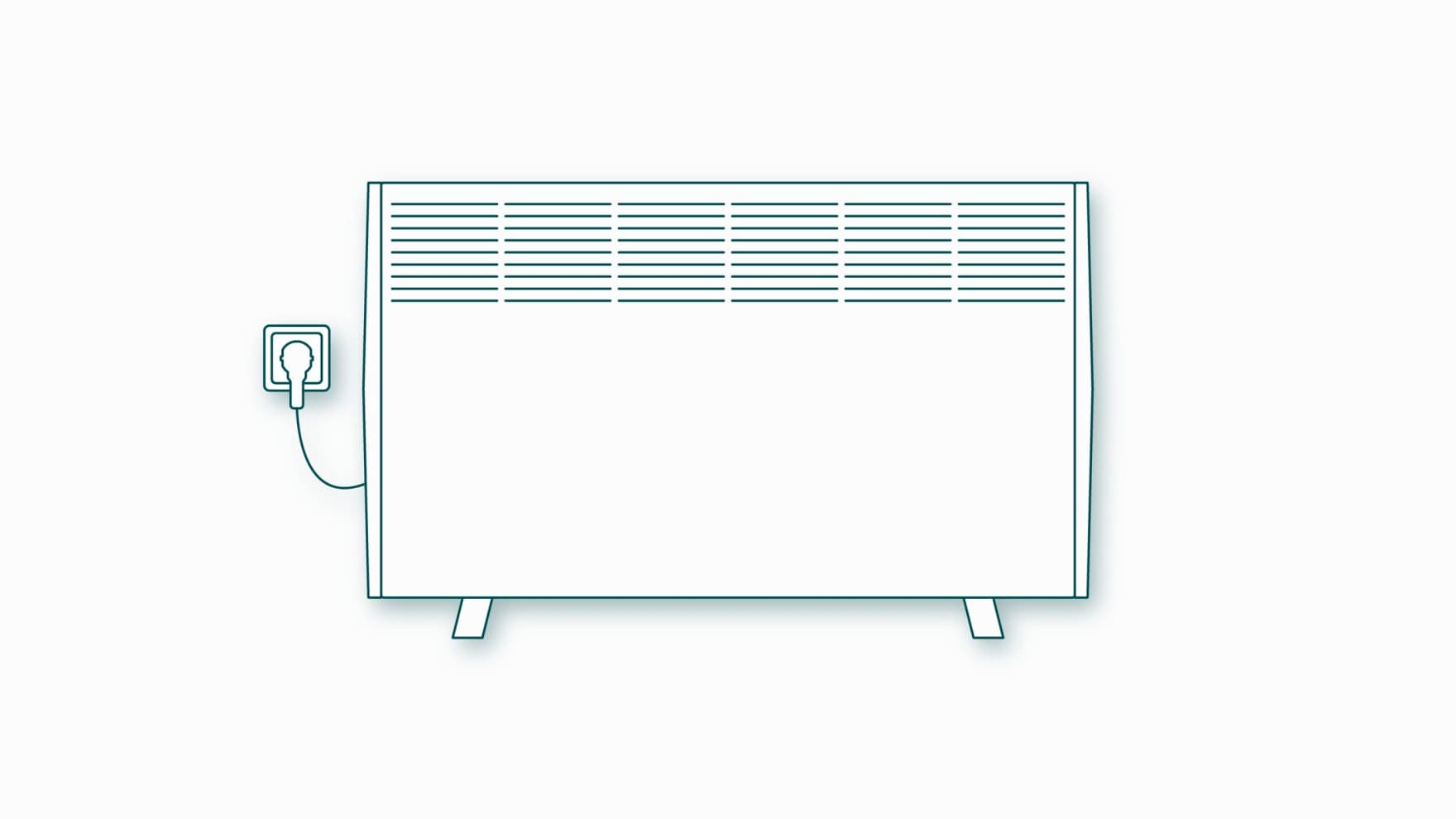 Schets van een convectorradiator