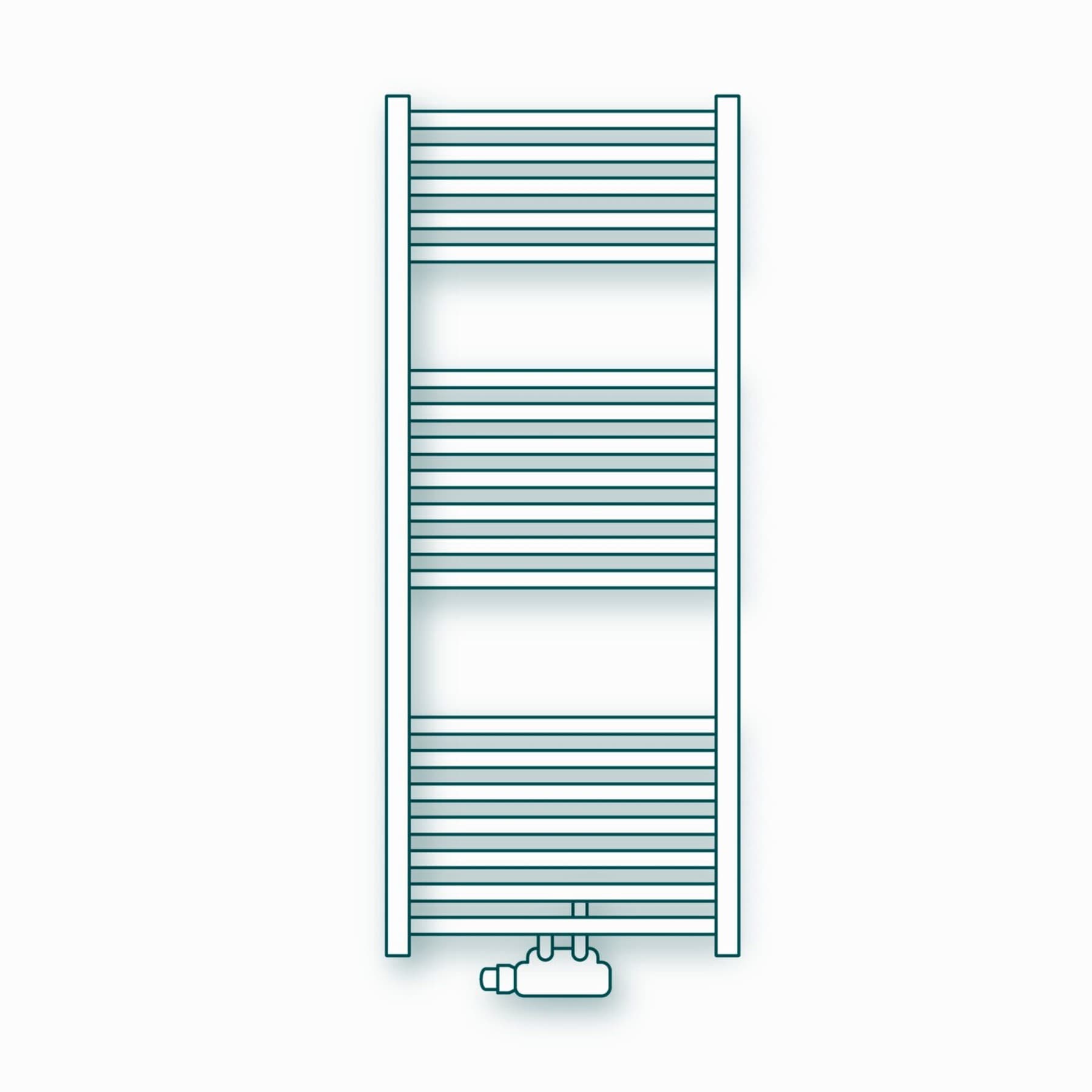 Schets van badkamerverwarmers
