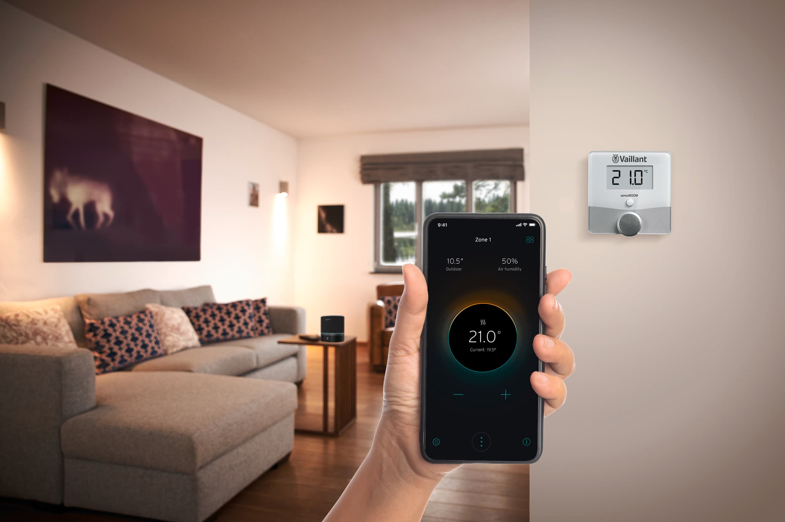 sensoROOM en de myVaillant-app