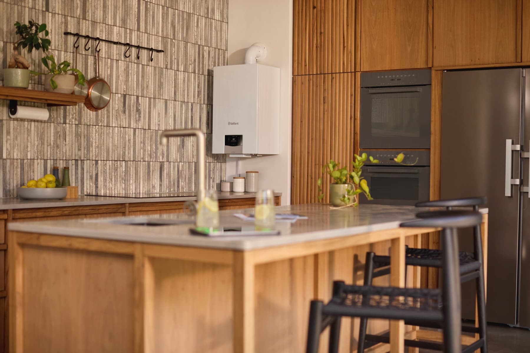 Keuken met een Vaillant ecoTEC plus erin