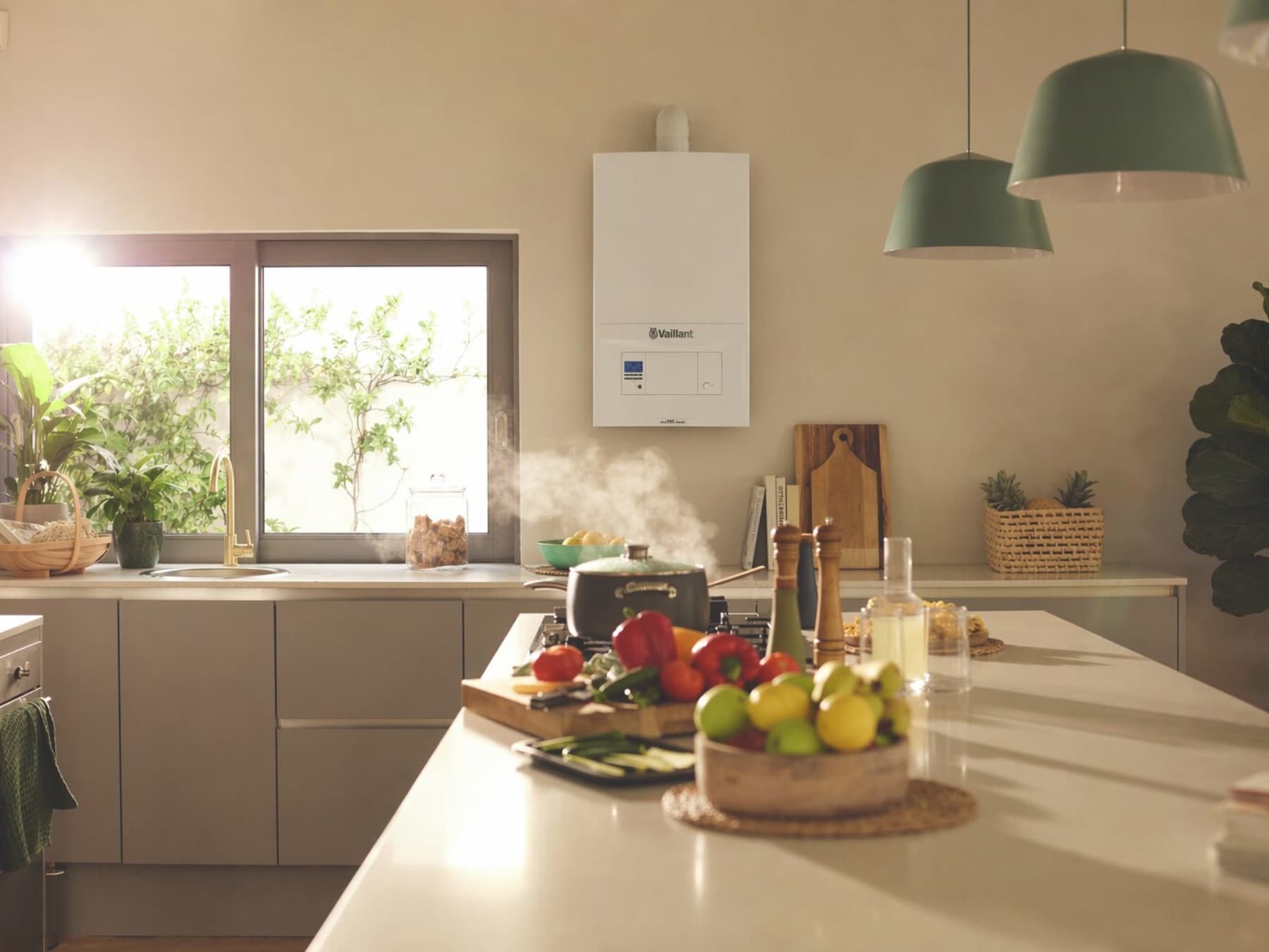 ecoTEC classic cv-ketel in een keuken